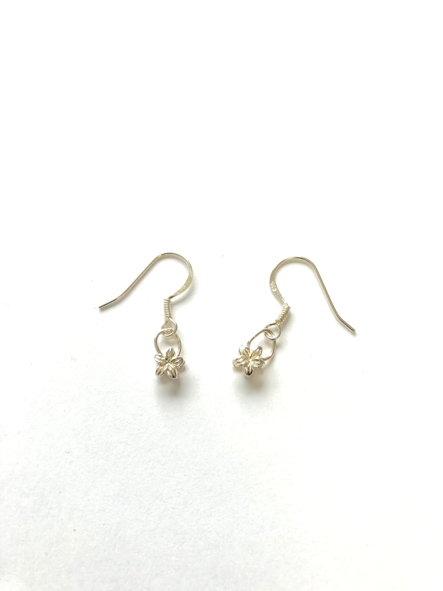 Sterling Silver Dangling Flower Earrings - Dangle Earrings - Perfect Gift For Her