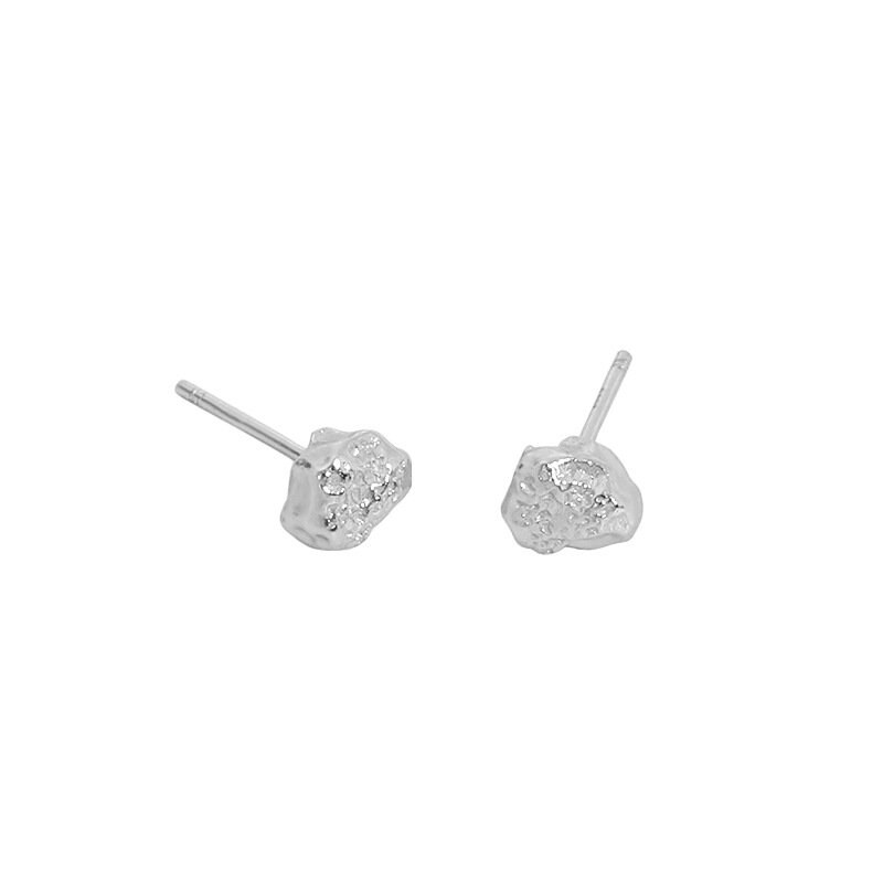 925 Silver Lava Stone Earrings, Gold Vermeil Irregular Fun earrings, Irregular Shape Earrings, Unique Earrings, Perfect Gift for her