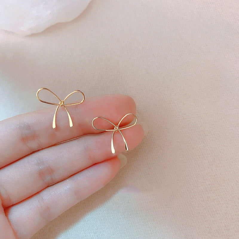 Gold bow earrings​| Bow earrings gold​| Bow tie earrings​| 