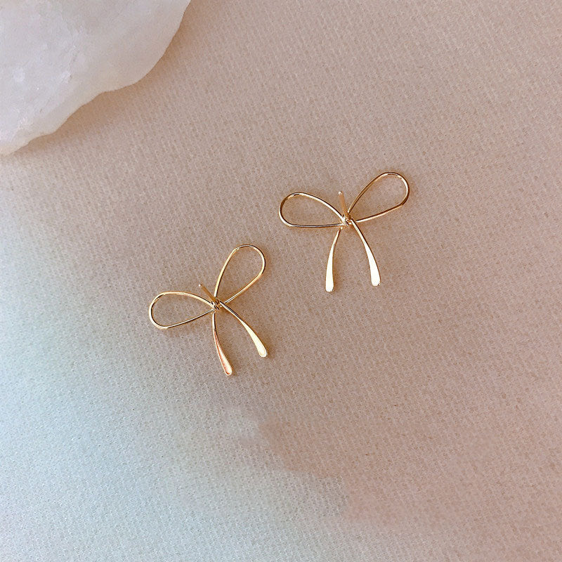 Gold bow earrings​| Bow earrings gold​| Bow tie earrings​| 