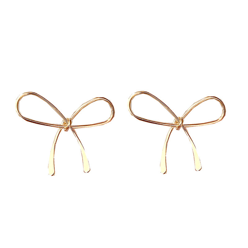 Gold Bow Earrings