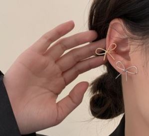 Gold Bow Earrings