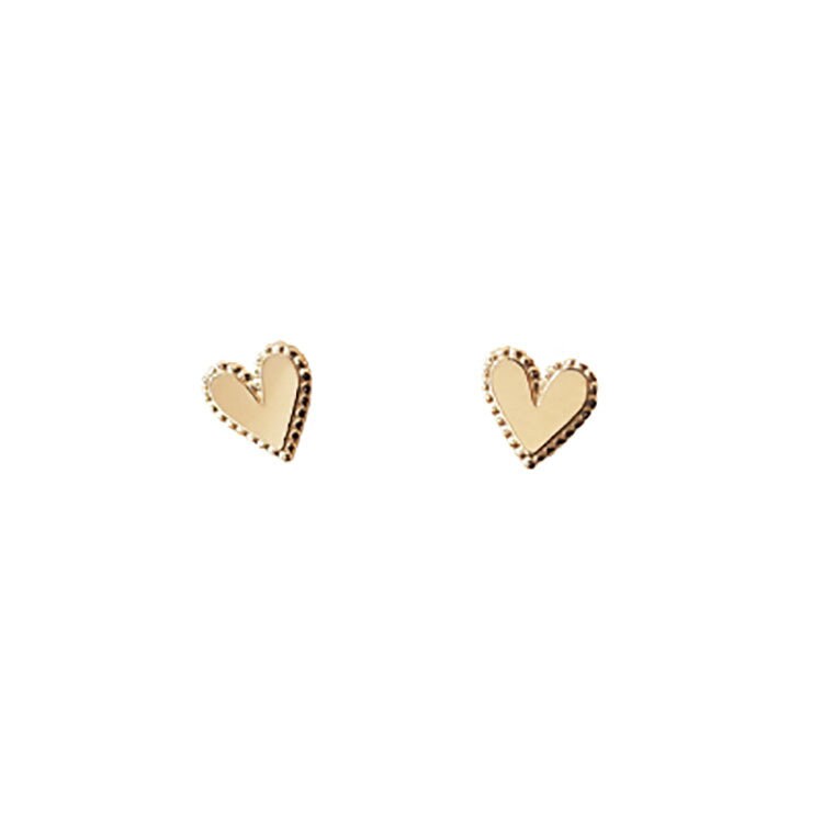 Dainty Gold Heart Stud Earrings, Tiny Gold Heart Earrings, Minimalist Heart Studs, Helix/Tragus Studs, Perfect Gifts for Her, GE61
