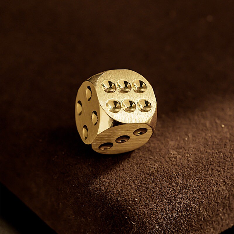 Handmade 14K Solid Gold Dice for Game Room