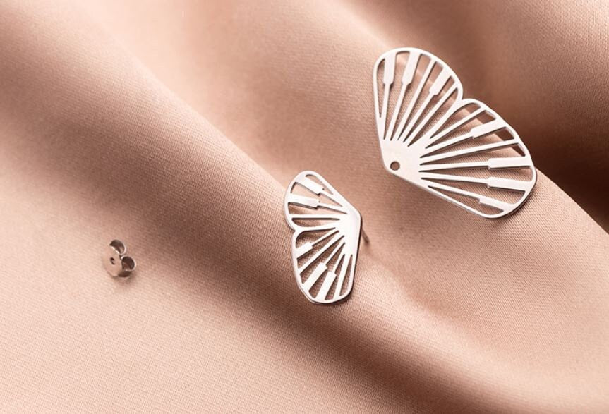 Sterling Silver Butterfly Jacket Earrings, Ear Jacket Butterfly, Double sided Silver Butterfly Earrings, Minimalist, Mother's day Gift GE213