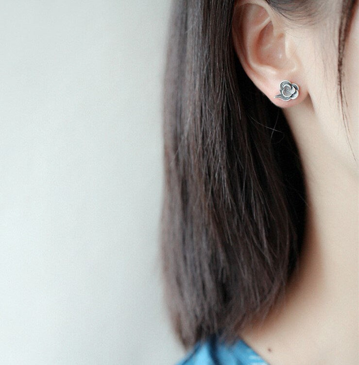 Sterling Silver Cloud Stud Earrings, Thai Silver Cloud Earrings, Lucky Cloud Earrings, Minimalist Earring, Gift for her, GE294
