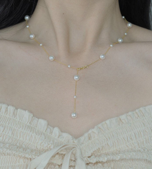 Pearl necklace choker​ | gold pearl choker necklace​ | gold pearl choker​